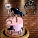 Tarta equitación.
