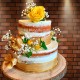 Tarta Boda modelo Naked cake flores