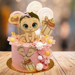 tarta modelo Bebé rosa