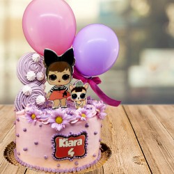 Tarta Lol tonos Malva