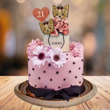 Tarta Nadia perritos Chanel
