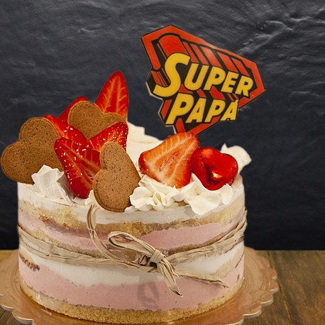 Tartita de mousse de fresa super papá