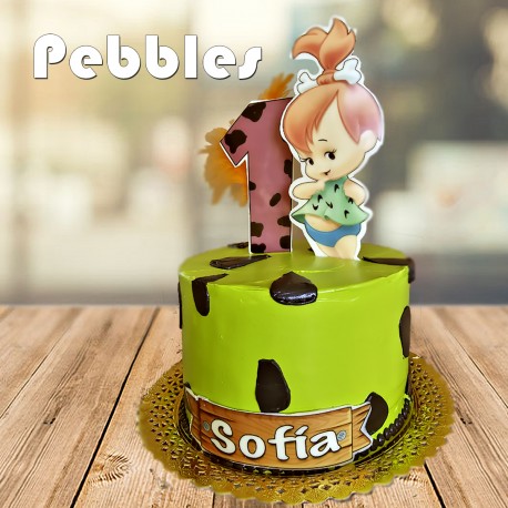 Tarta Pebbles Picapiedras